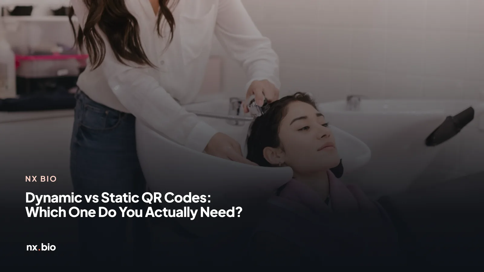 Woman shampooing a client